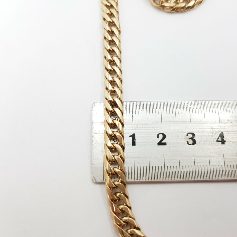 Heavy 9ct Solid Gold Curb Link Chain Necklace 53cm 59.6 grams #60651