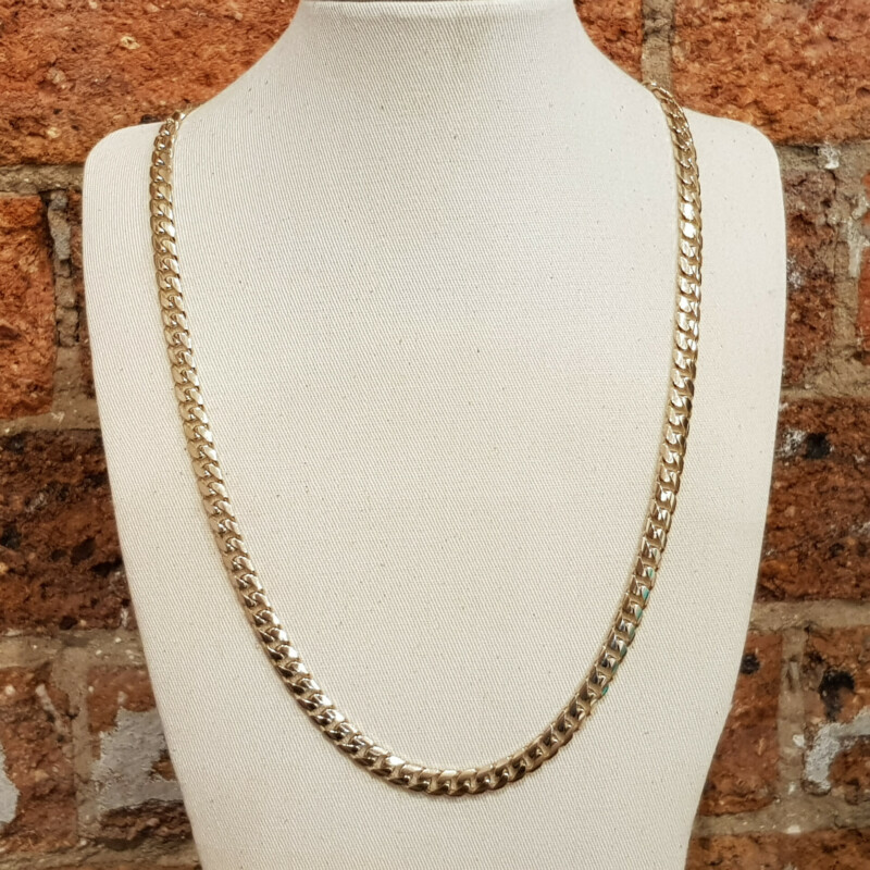 9ct Yellow Gold Curb Link Necklace 50cm #60583