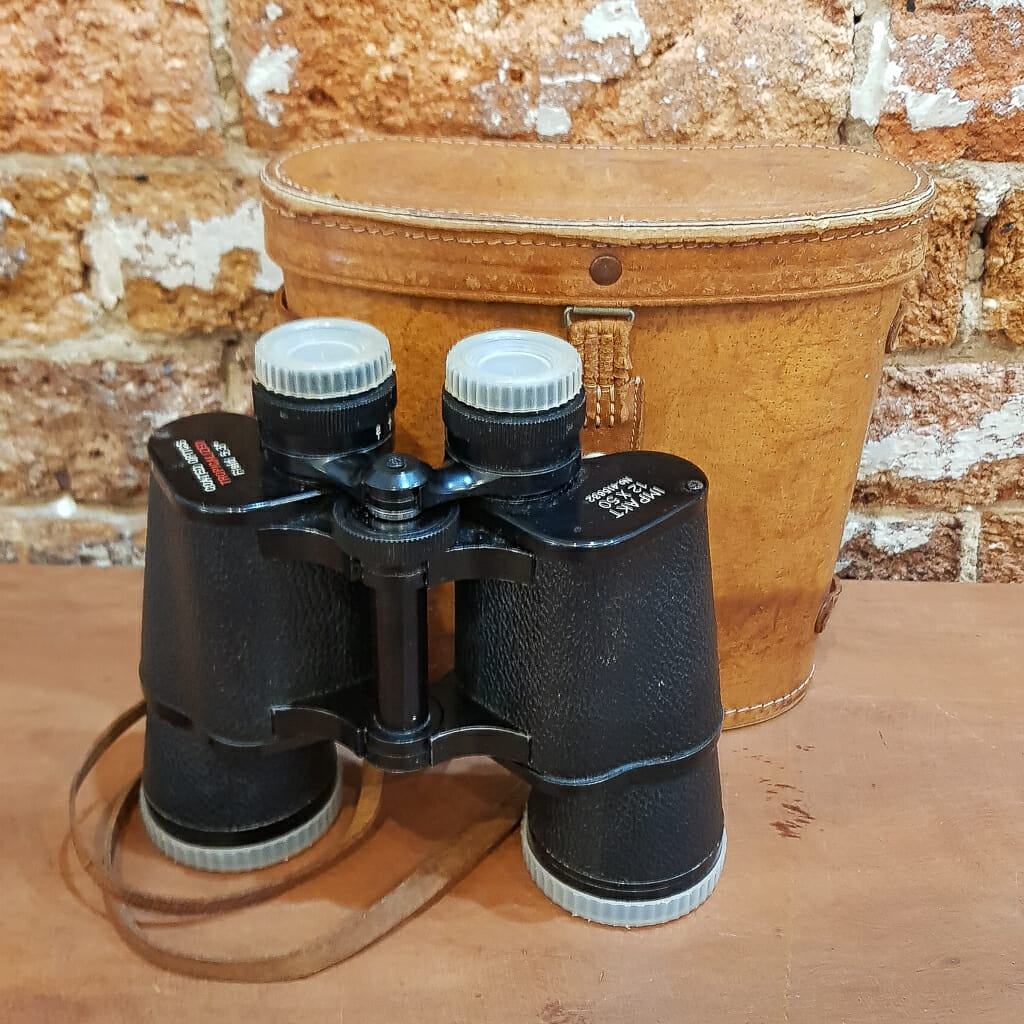 Vintage Impakt Binoculars 12 X 50 in Brown Leather Case #59703 Vintage Impakt Binoculars 12 X 50 in Brown Leather Case #59703