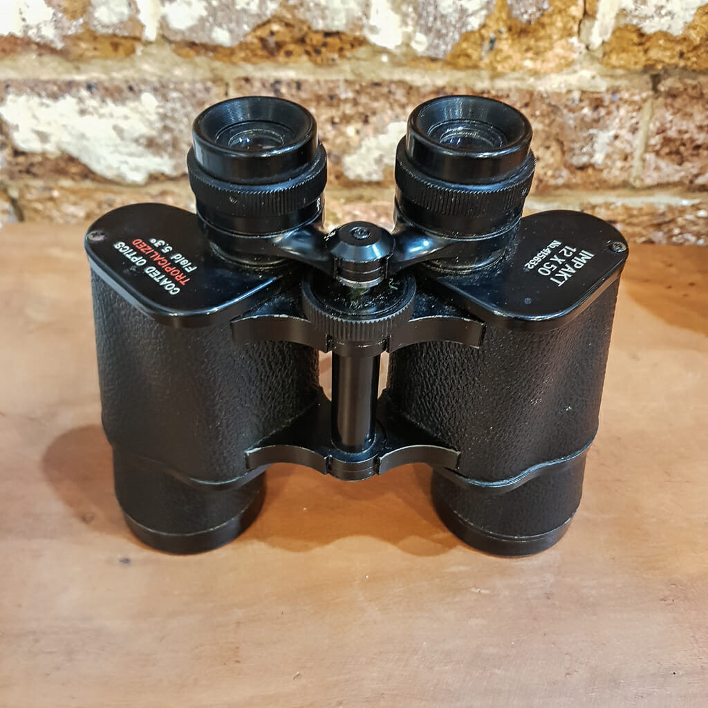 Vintage Impakt Binoculars 12 X 50 in Brown Leather Case #59703 Vintage Impakt Binoculars 12 X 50 in Brown Leather Case #59703 - Image 4