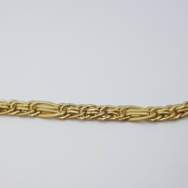 9ct Yellow Gold Fancy Link Chain Necklace 45cm #60559