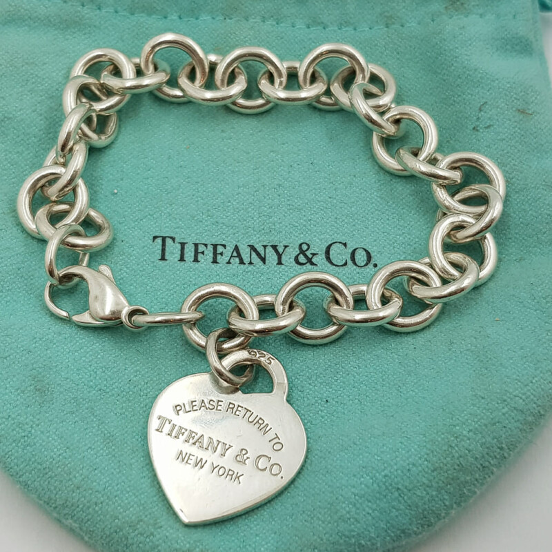 Tiffany & Co - Return to Tiffany Heart Tag Charm Bracelet 18cm #58559