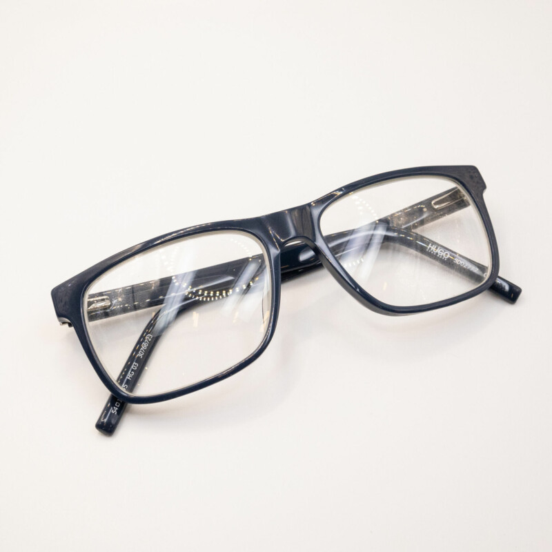 Hugo Boss Eyeglasses Blue Square Glasses (Prescription) #58817