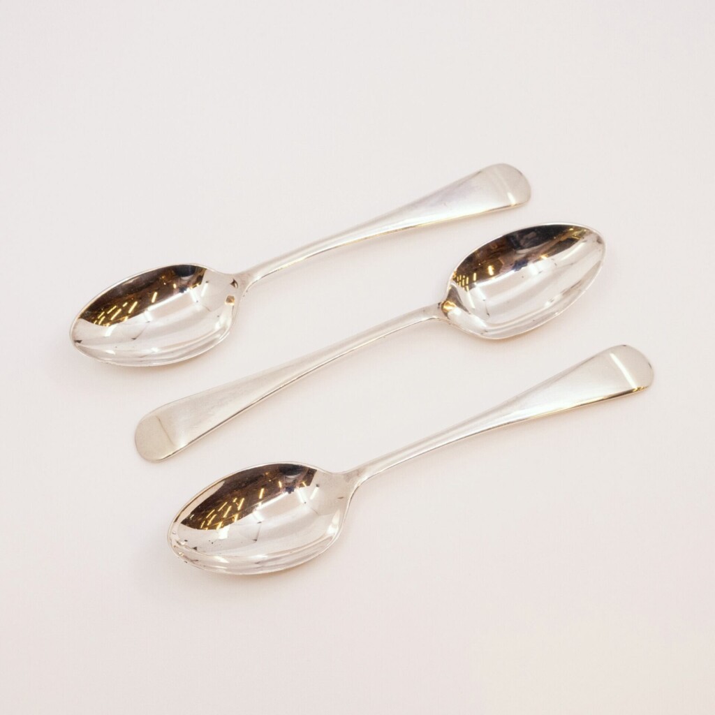 Antique Sterling Silver Spoon Set of 3 Birmingham c/1926 #42025