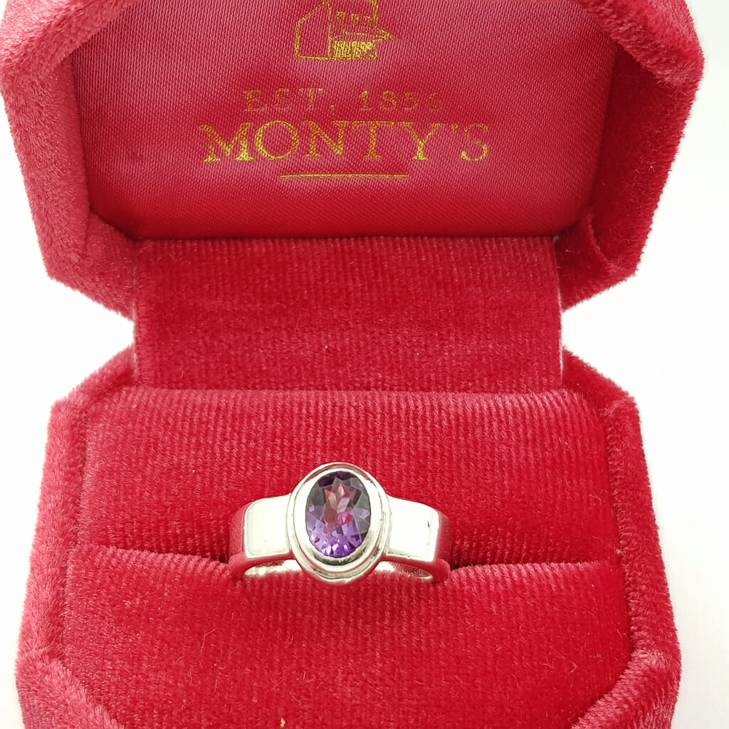 Sterling Silver Oval Amethyst Ring Size N 925 #60264 Sterling Silver Oval Amethyst Ring Size N 925 #60264 - Image 11
