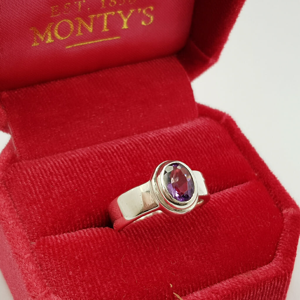 Sterling Silver Oval Amethyst Ring Size N 925 #60264 Sterling Silver Oval Amethyst Ring Size N 925 #60264 - Image 10
