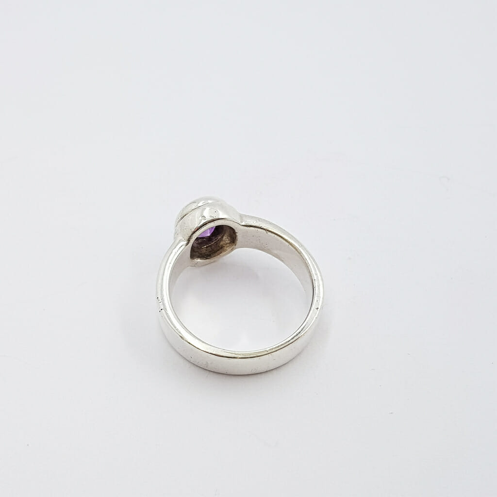 Sterling Silver Oval Amethyst Ring Size N 925 #60264 Sterling Silver Oval Amethyst Ring Size N 925 #60264 - Image 7
