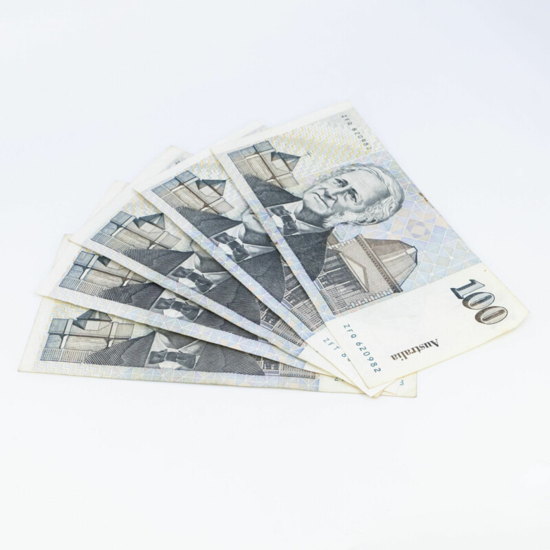 5x $100 Australian Notes (Cole/Fraser + Johnston/Fraser) #59655
