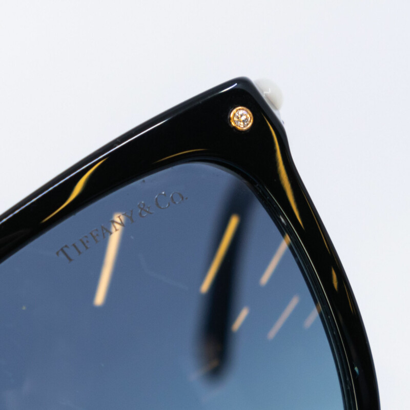 Tiffany & Co Black Full Rim Acetate Sunglasses 55-17 140 TF4105HB #60857