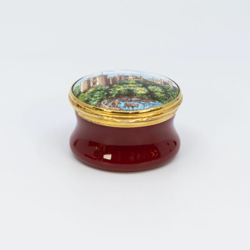 Crummles Pill / Trinket Box English Enamels Arundel Castle - In Box #60553