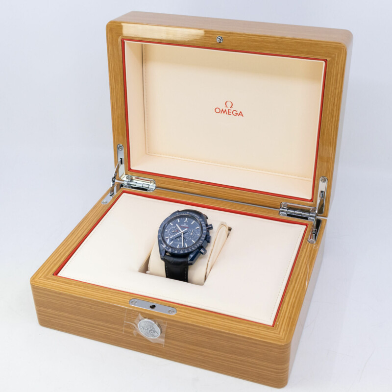 Omega Speedmaster Moonphase Blue Side Of The Moon Watch Full Set #60902