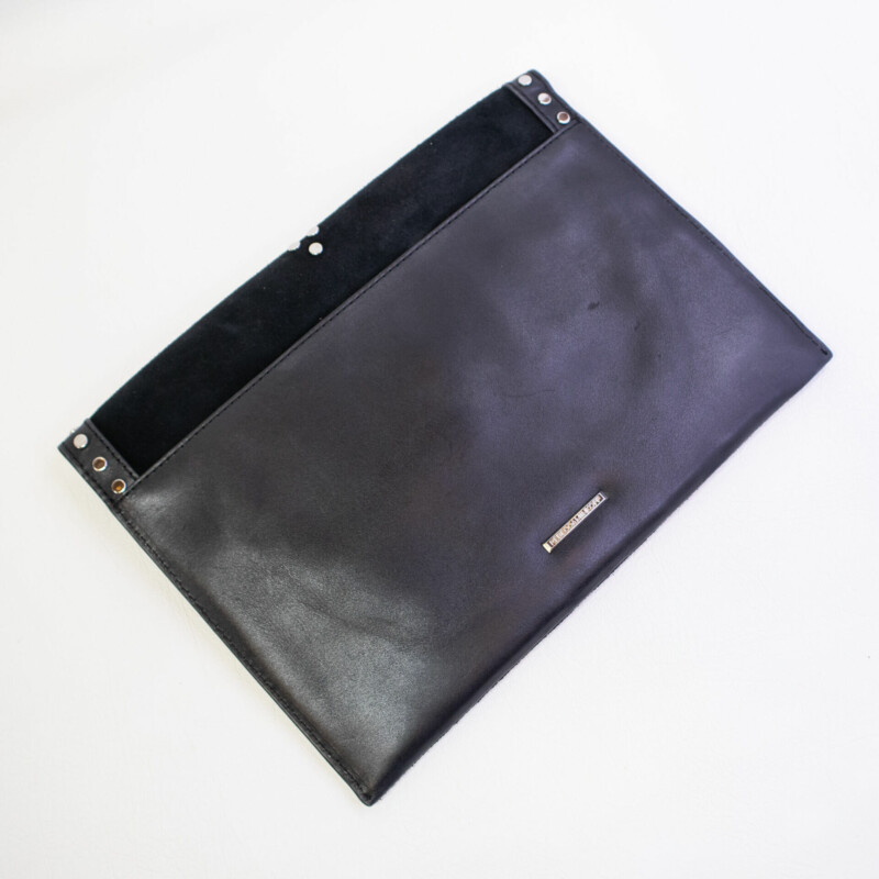 Rebecca Minko Cmff Black Envelope Clutch Bag #60541