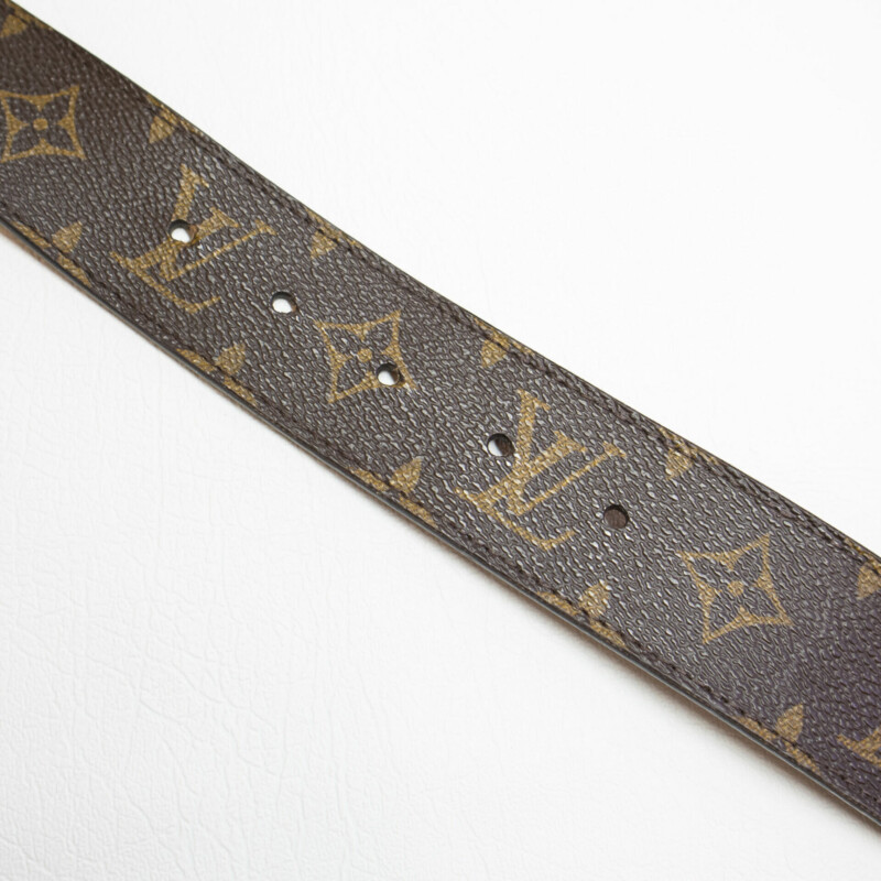 Louis Vuitton Monogram Belt M9608 95/38 Gold Colour Buckle #60572