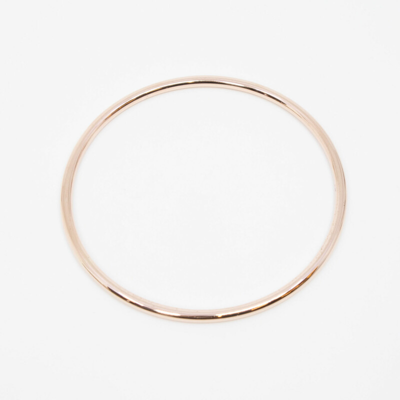 9ct Rose Gold Round Bangle 67mm #60517