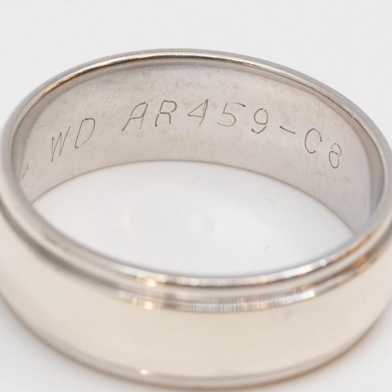 9ct White Gold Wedding Ring Band Size X #60188