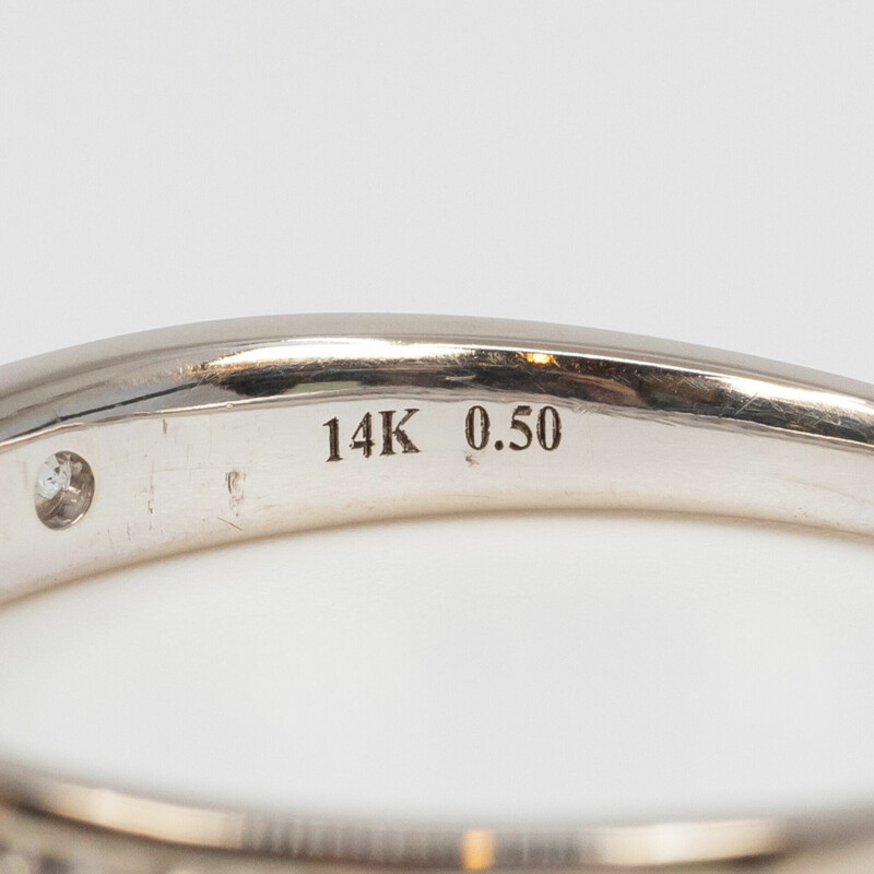 14ct White Gold 0.50ct TW Diamond Eternity Ring Size R 1/2 #60644