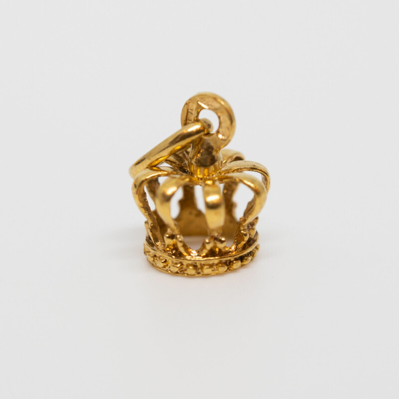 18ct Yellow Gold Royal Crown Pendant / Charm #60218