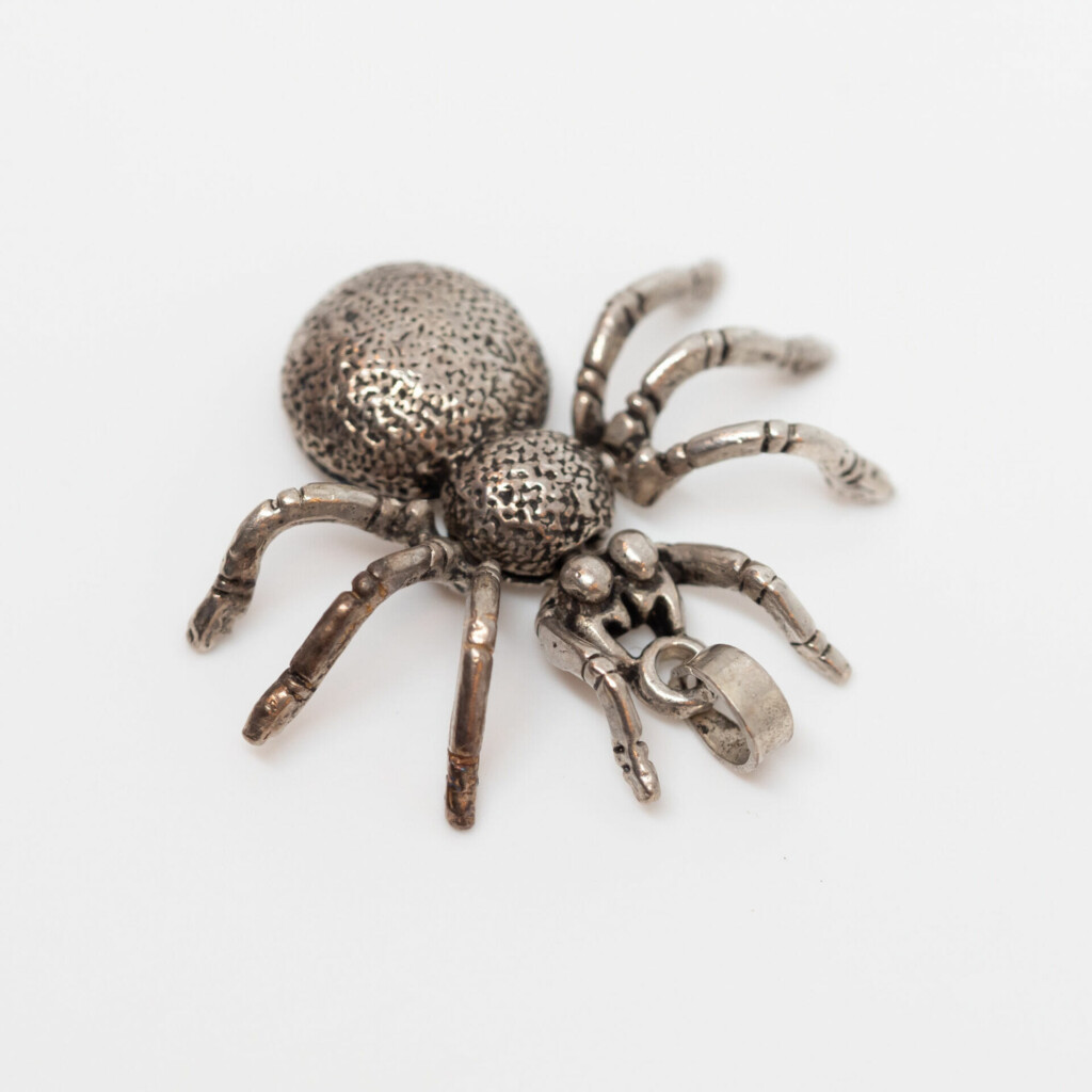 Sterling Silver Spider Moving Pendant 925 #60307