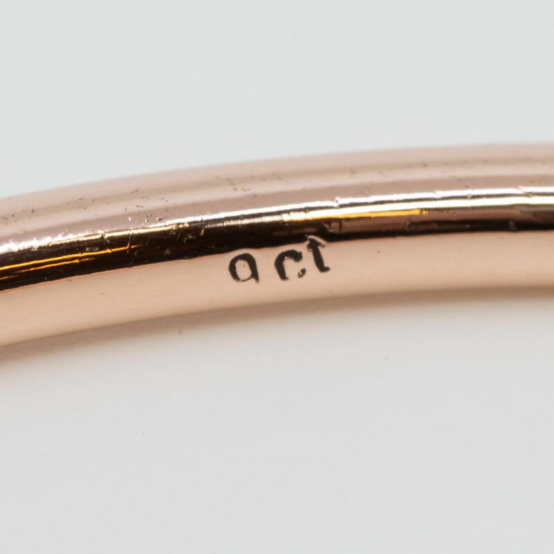 9ct Rose Gold Round Bangle 67mm #60517