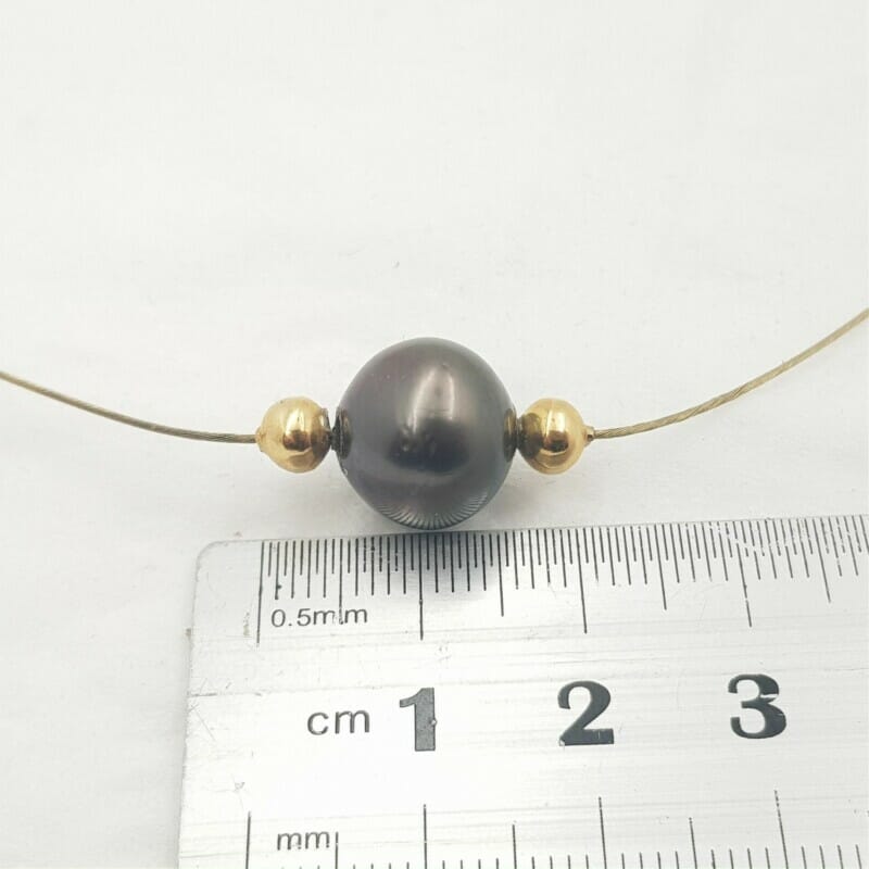9ct Yellow Gold Pearl Necklace 42cm Val $835 #37660