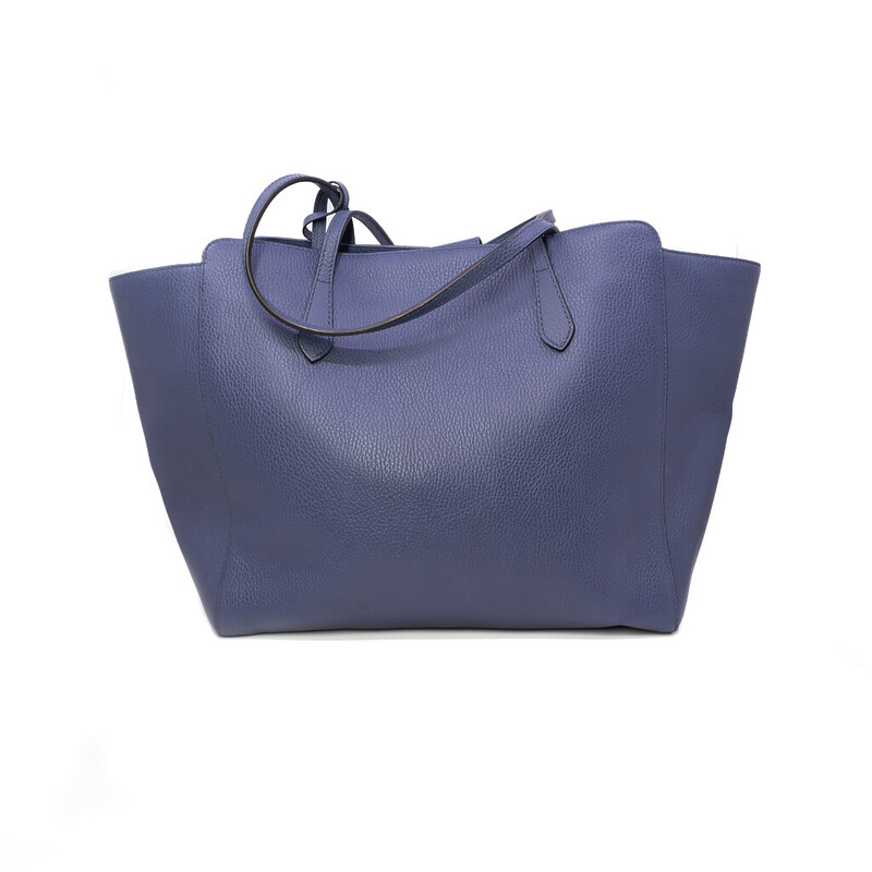 Gucci Swing Blue Leather Tote Bag 354397 + COA #59555