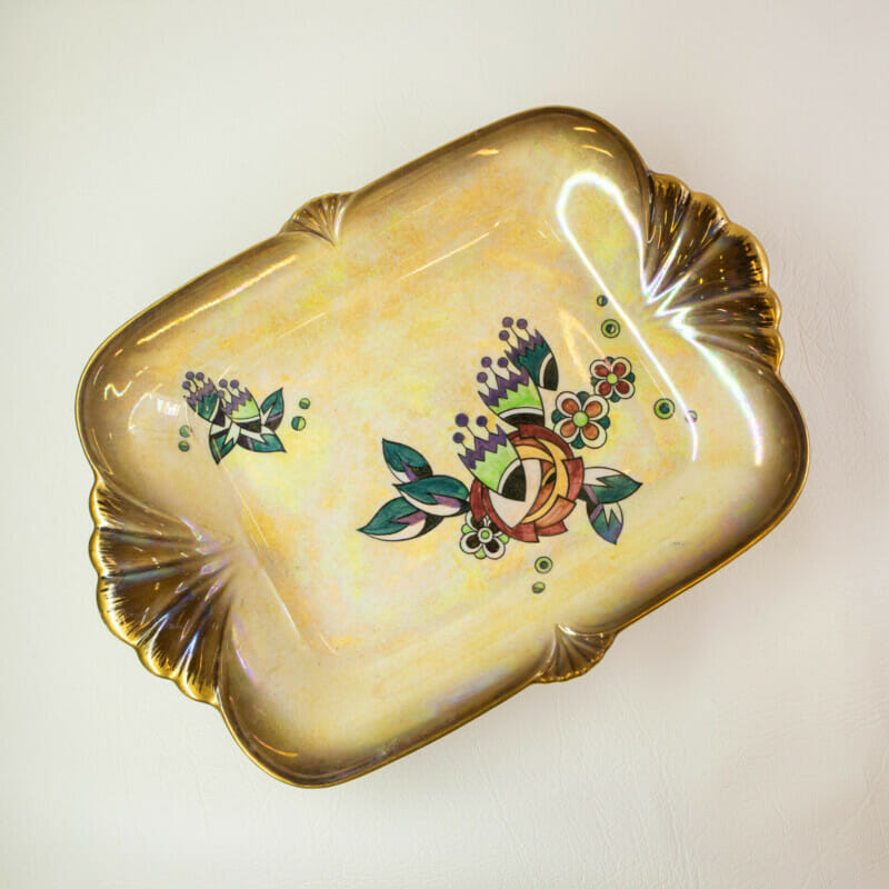 Antique Royal Winton Grimwades Fine China Bowl (Metallic Abstract Art) #60839