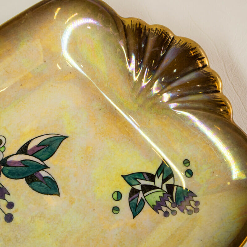 Antique Royal Winton Grimwades Fine China Bowl (Metallic Abstract Art) #60839