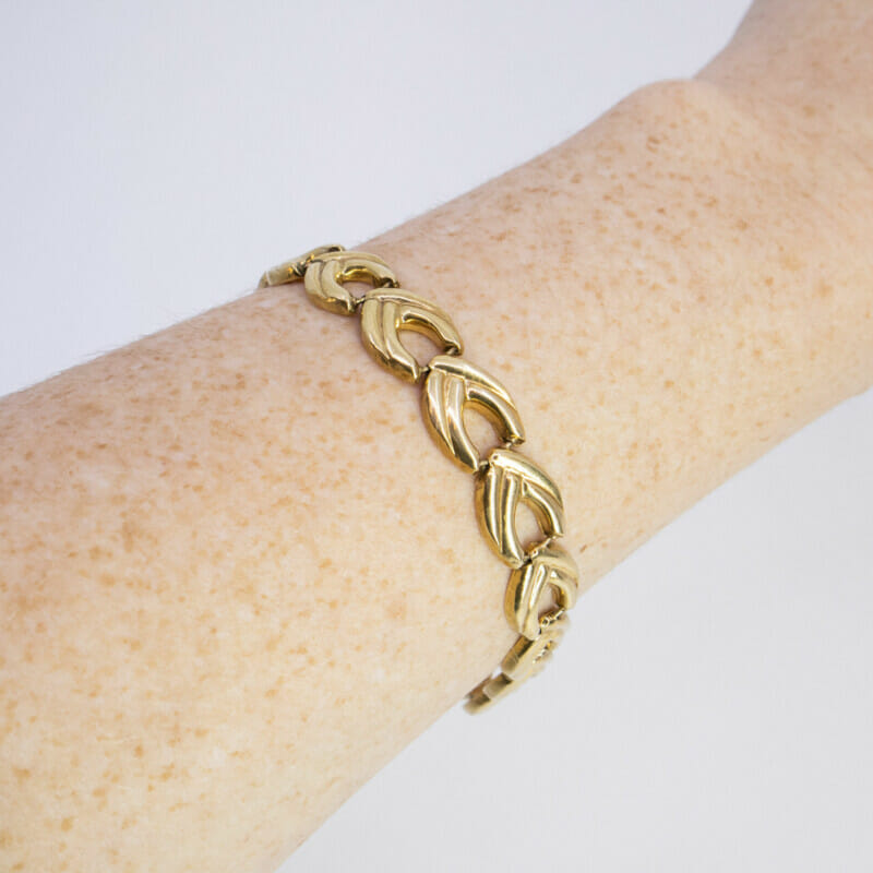 14ct Yellow Gold Fancy Link Bracelet 19cm #57000