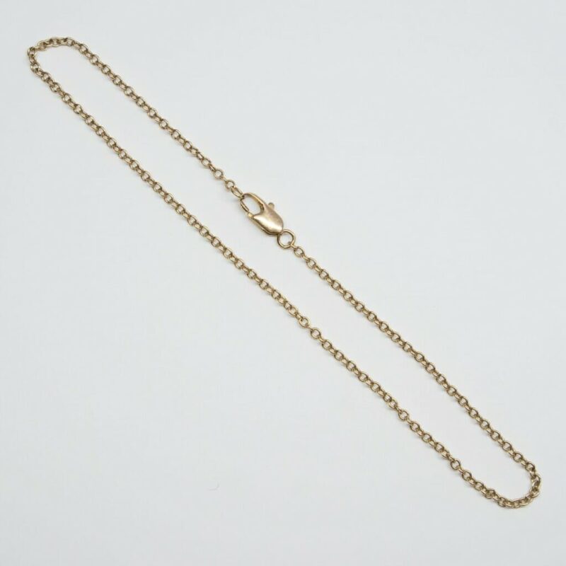 9ct Yellow Gold Cable Anklet 24.5cm #60346