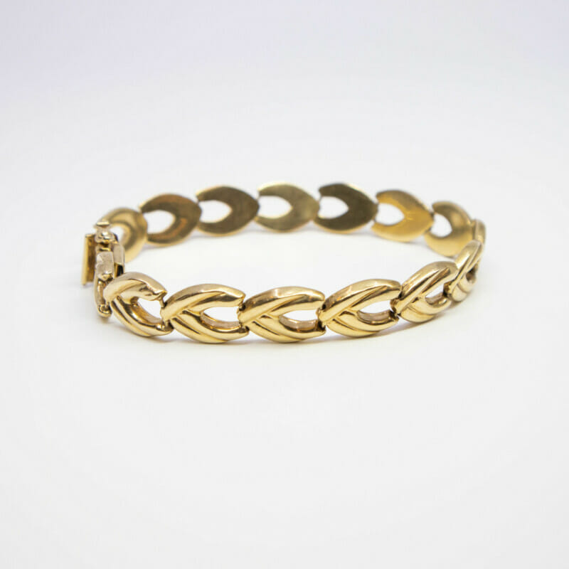 14ct Yellow Gold Fancy Link Bracelet 19cm #57000