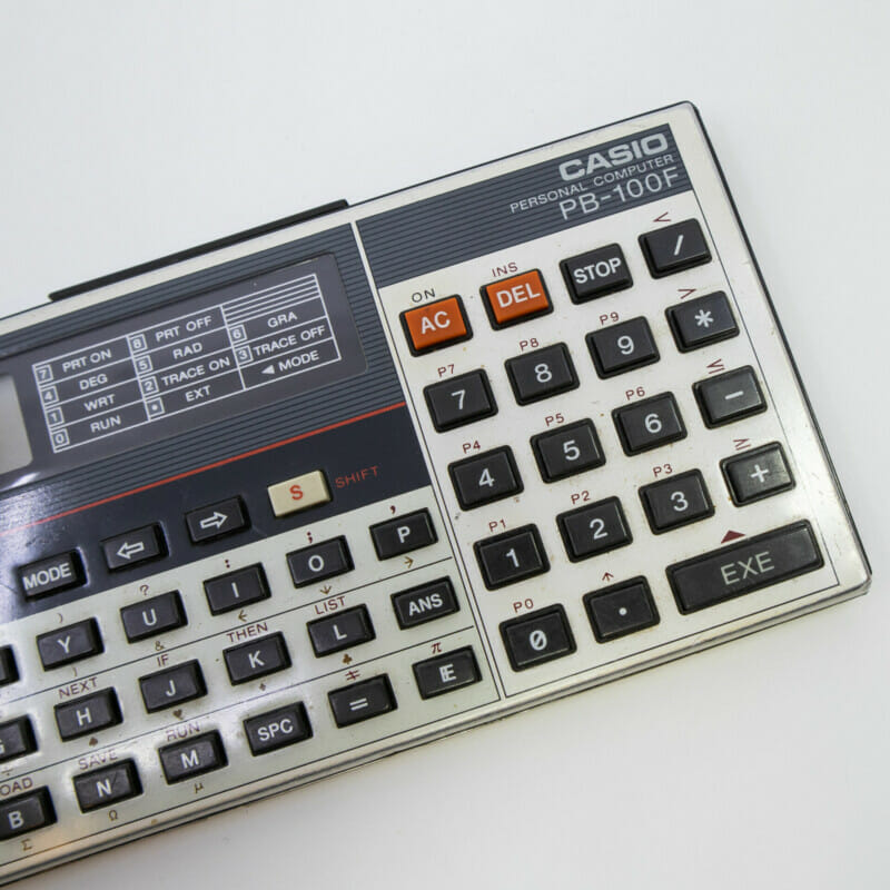 Vintage Casio PB-100F Personal Computer Calculator & Case Japan 1980S #60999