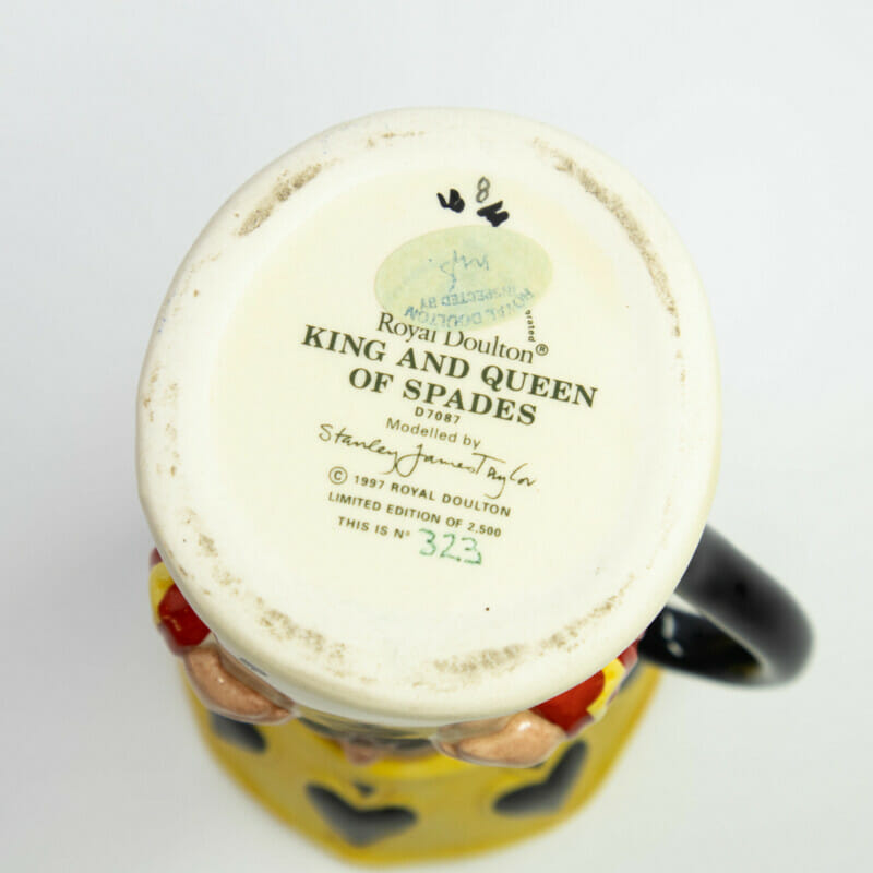 Royal Doulton King & Queen of Spades Toby Mug Jug Small NO. 323/2500 D7087 #61113