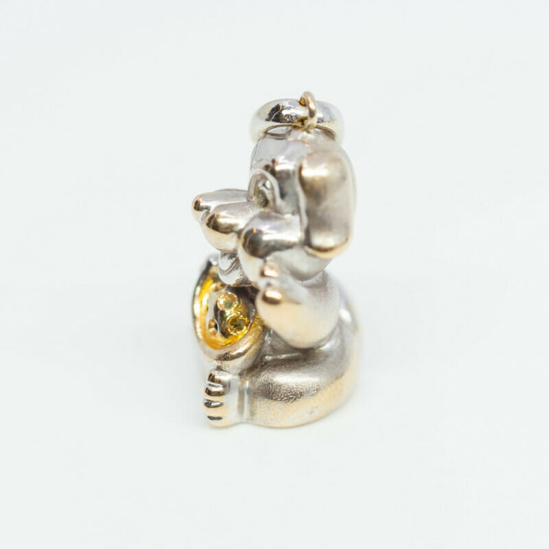 18ct 2-Tone Gold Dog Charm / Pendant #58294