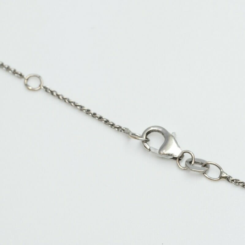 14ct White Gold Diamond Pendant Necklace 46.5cm Adjustable #55355