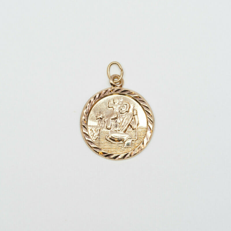 9ct Yellow Gold Abraham & Isaac Small Pendant Charm #61053