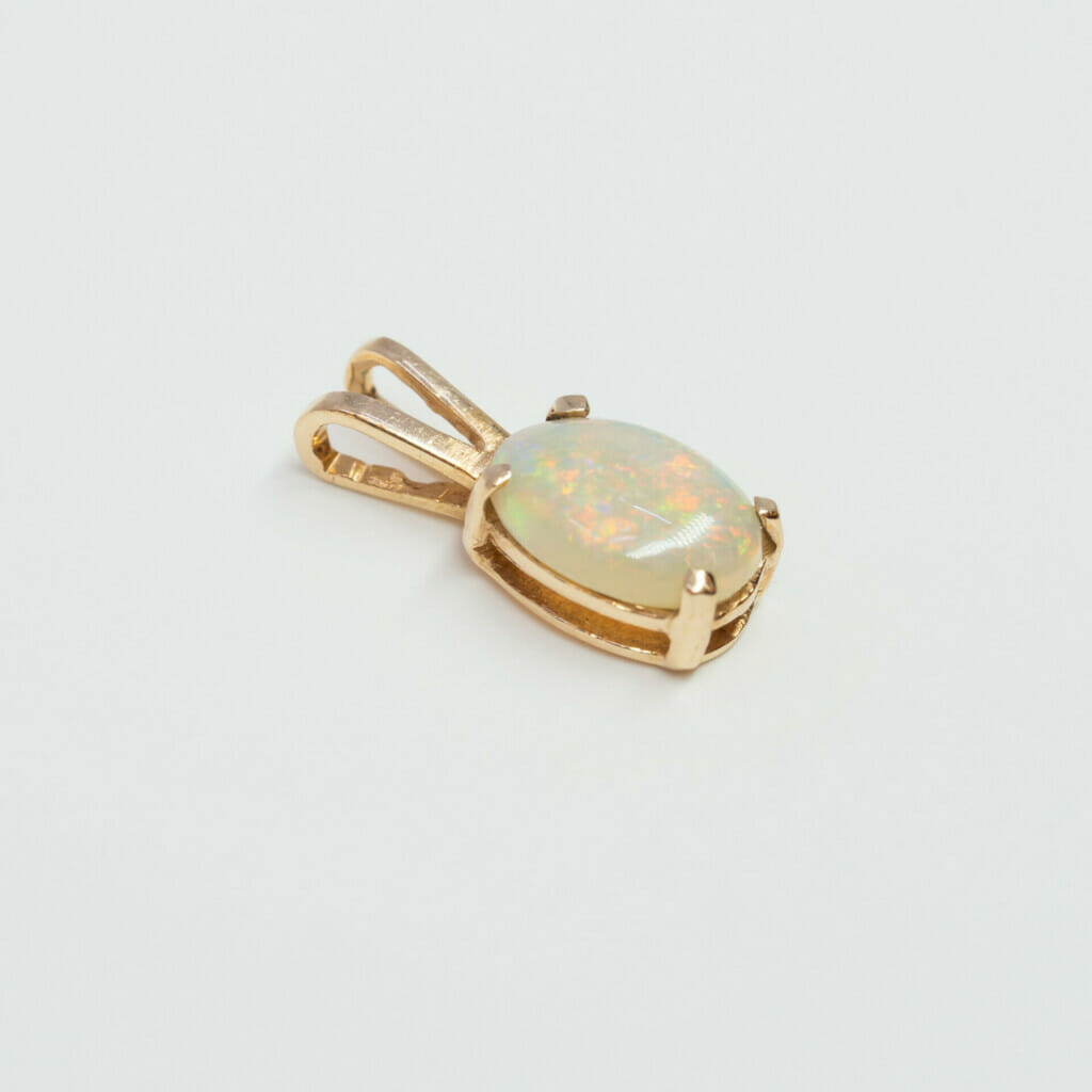 14ct Yellow Gold Opal Pendant 585 #61032 14ct Yellow Gold Opal Pendant 585 #61032 - Image 3