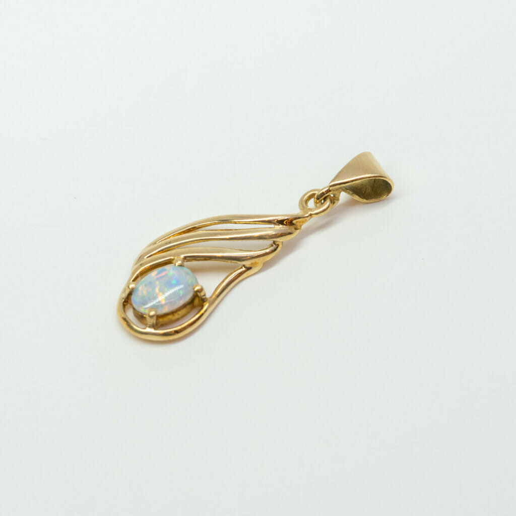 18ct Yellow Gold Opal Drop Pendant #61031 18ct Yellow Gold Opal Drop Pendant #61031 - Image 7