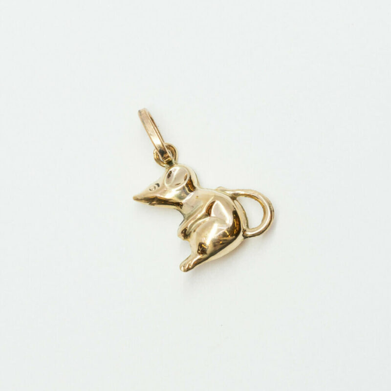 9ct Yellow Gold Small Rat Charm #61051 - Image 3