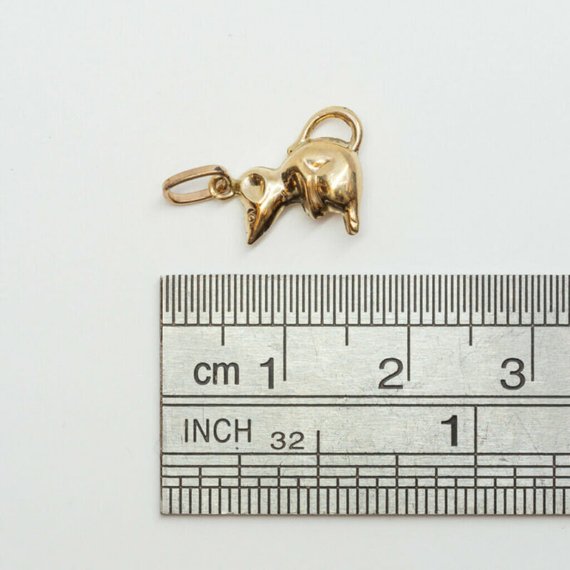 9ct Yellow Gold Small Rat Charm #61051 - Image 2