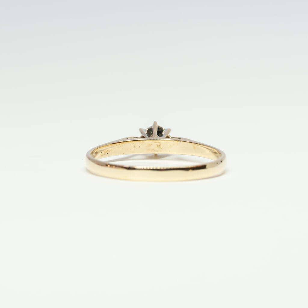 9ct Yellow Gold Diamond Solitaire Illusion Setting Ring Size O 375 #4533-1 9ct Yellow Gold Diamond Solitaire Illusion Setting Ring Size O 375 #4533-1 - Image 7