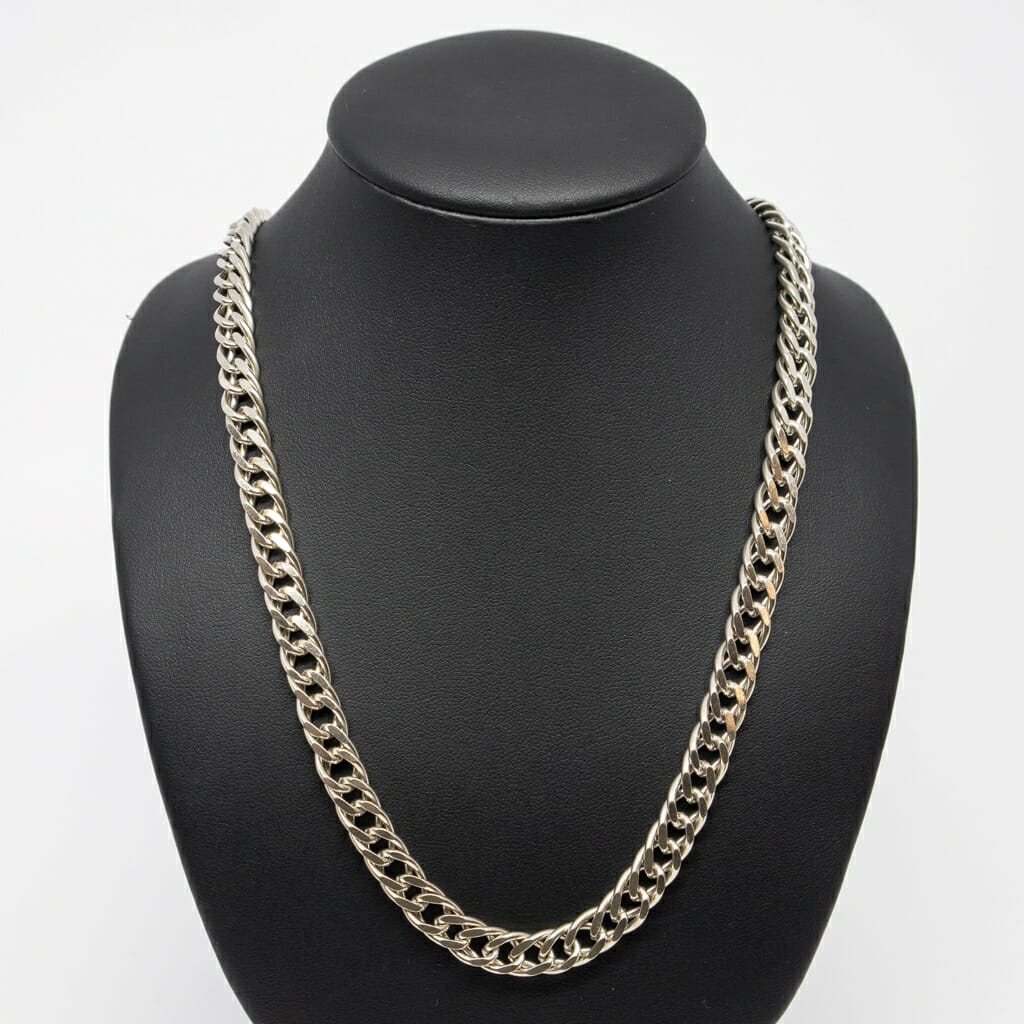Sterling Silver Heavy Curb Link Chain Necklace 66cm 73.4gr #10468