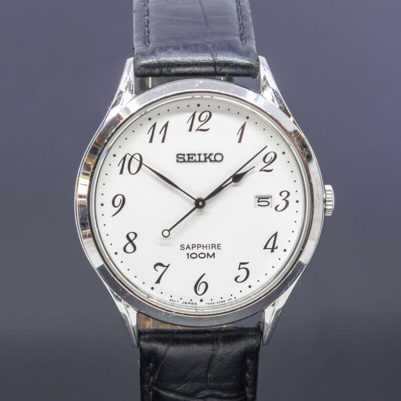 Seiko Conceptual 100M Quartz Watch White Dial Sapphire Crystal 7N42-0FW0 #61254