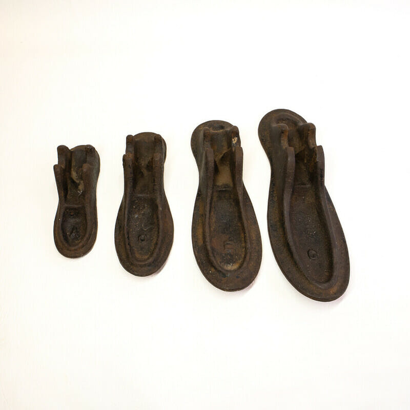 Antique Cast Iron Cobblers Shoe Last Set #61488