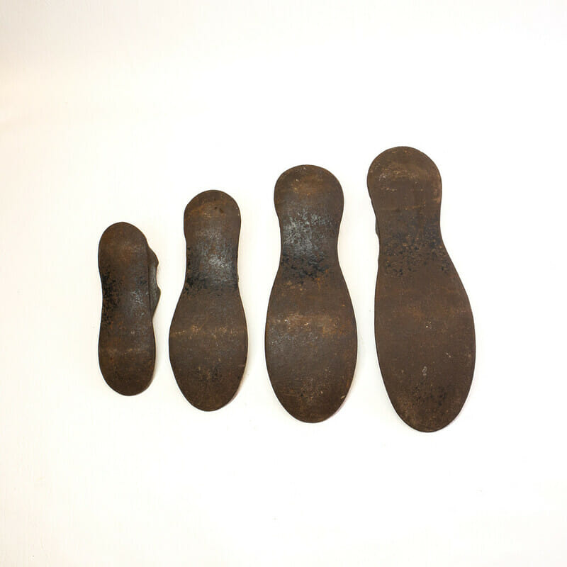 Antique Cast Iron Cobblers Shoe Last Set #61488