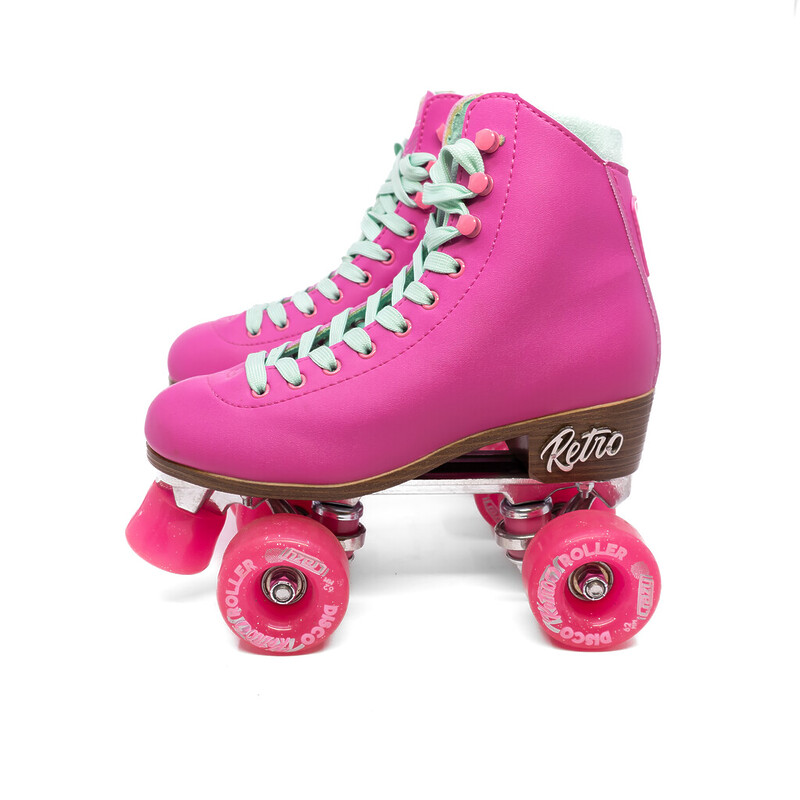 Retro Crazy Skates Roller Skates - Disco Pink Size M6 L7 Eu37 #59366