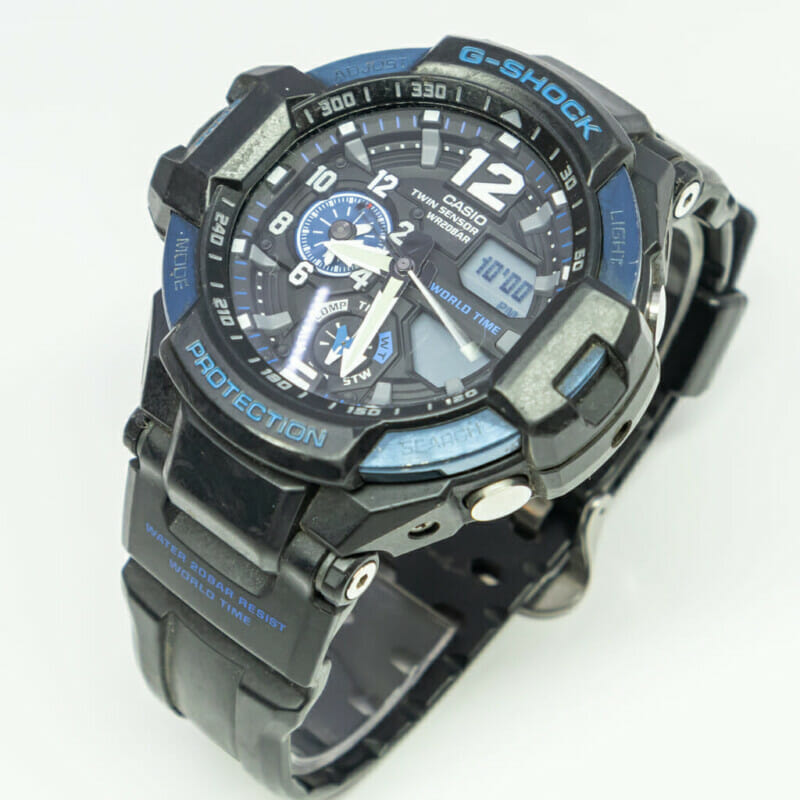 Casio G-Shock Ga-1100 5441 Gravitymaster 200M Compass Men's Watch Black/Blue #61250