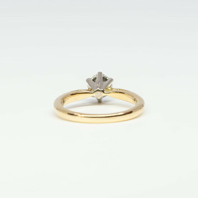 Vintage 18ct Yellow Gold Diamond Solitaire Ring Size E 1/2 #245-1