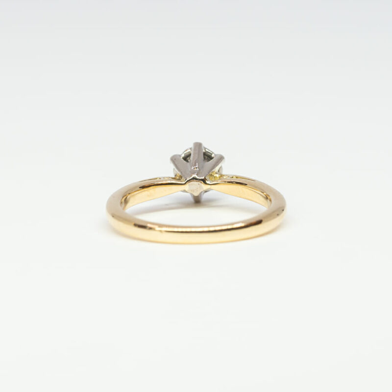 Vintage 18ct Yellow Gold Diamond Solitaire Ring Size E 1/2 #245-1