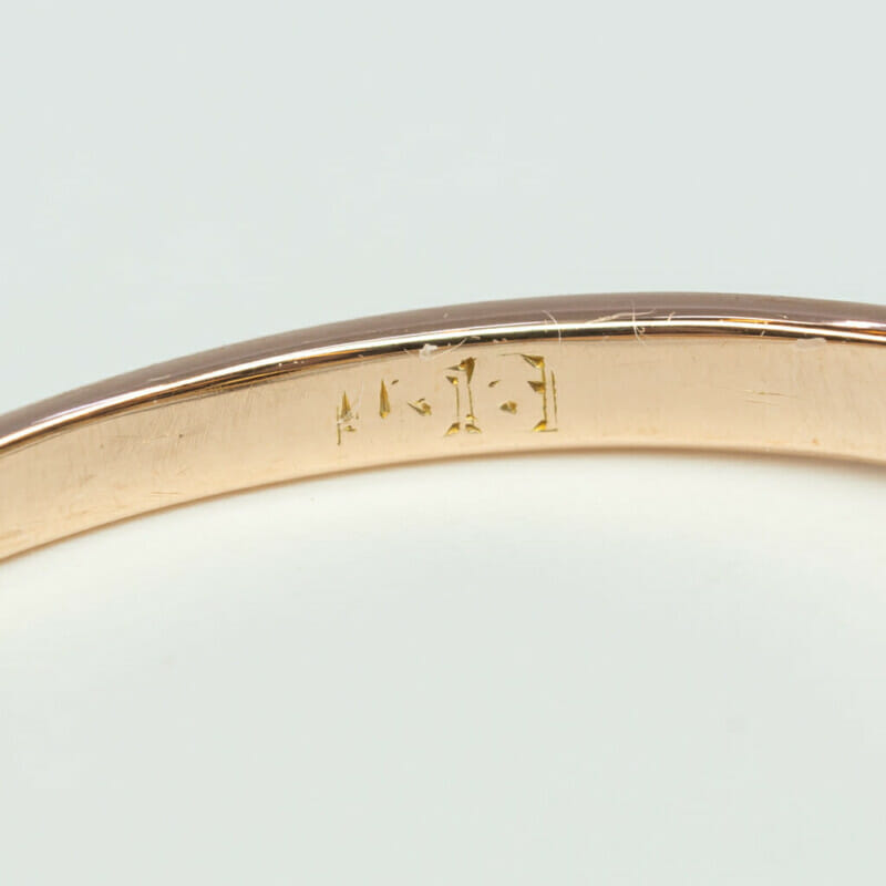 Vintage 9ct Rose Gold Round Garnet Ring Size Q #5347