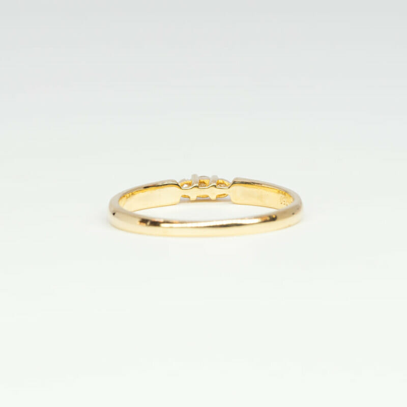18ct Yellow Gold Diamond Trilogy Ring Size L 1/2 #4183-2
